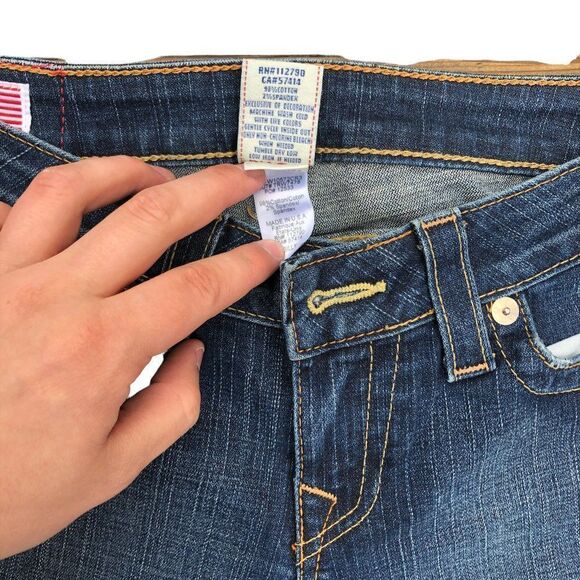 TRUE Religion Jeans Size 27 BILLY Blue - Picture 5 of 7